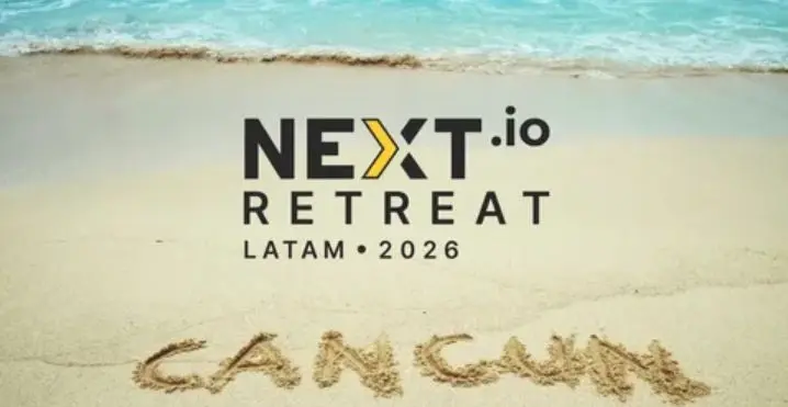 NEXT.io Retreat LATAM event poster